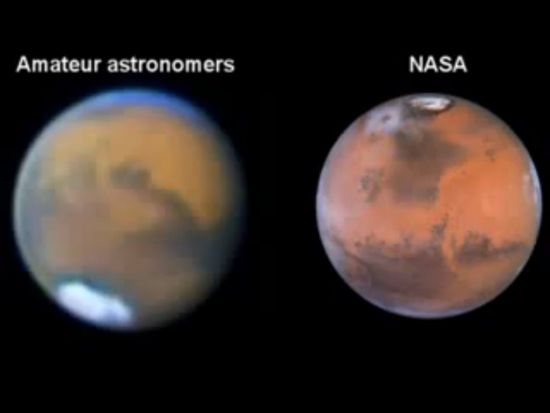 Immagine di Marte amatoriale e Nasa 3
