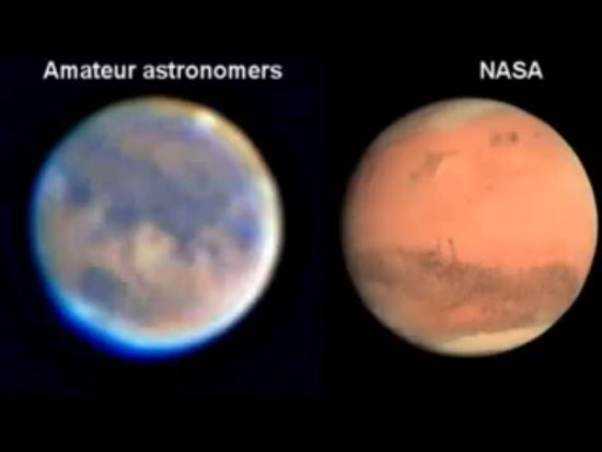 Immagine di Marte amatoriale e Nasa 1