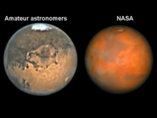 Immagine di Marte amatoriale e Nasa 2